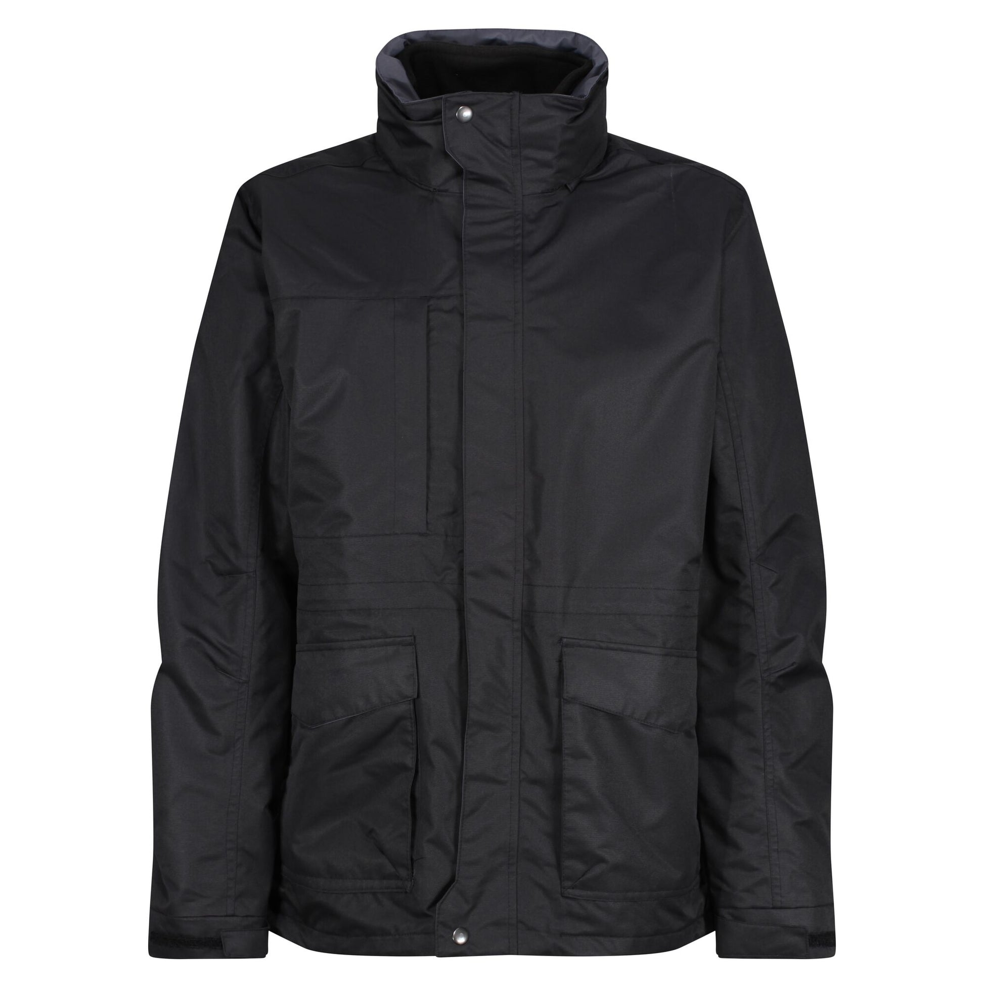 Traffic Black - Side - Regatta Professional Mens Hooded Padded Jacket