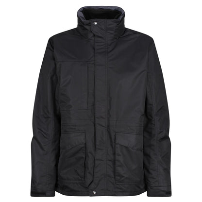 Traffic Black - Side - Regatta Professional Mens Hooded Padded Jacket