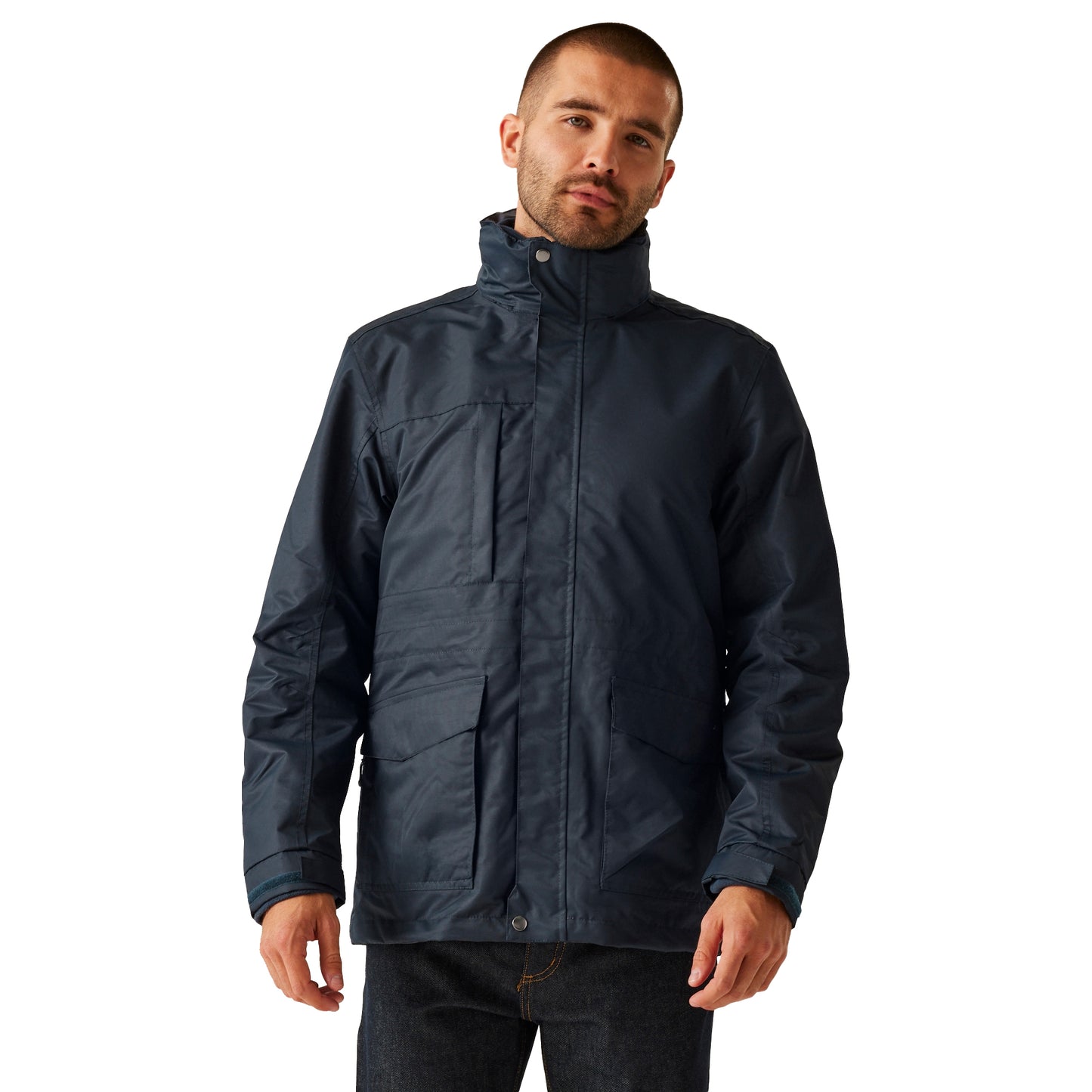Grey Blue - Lifestyle - Regatta Professional Mens Hooded Padded Jacket