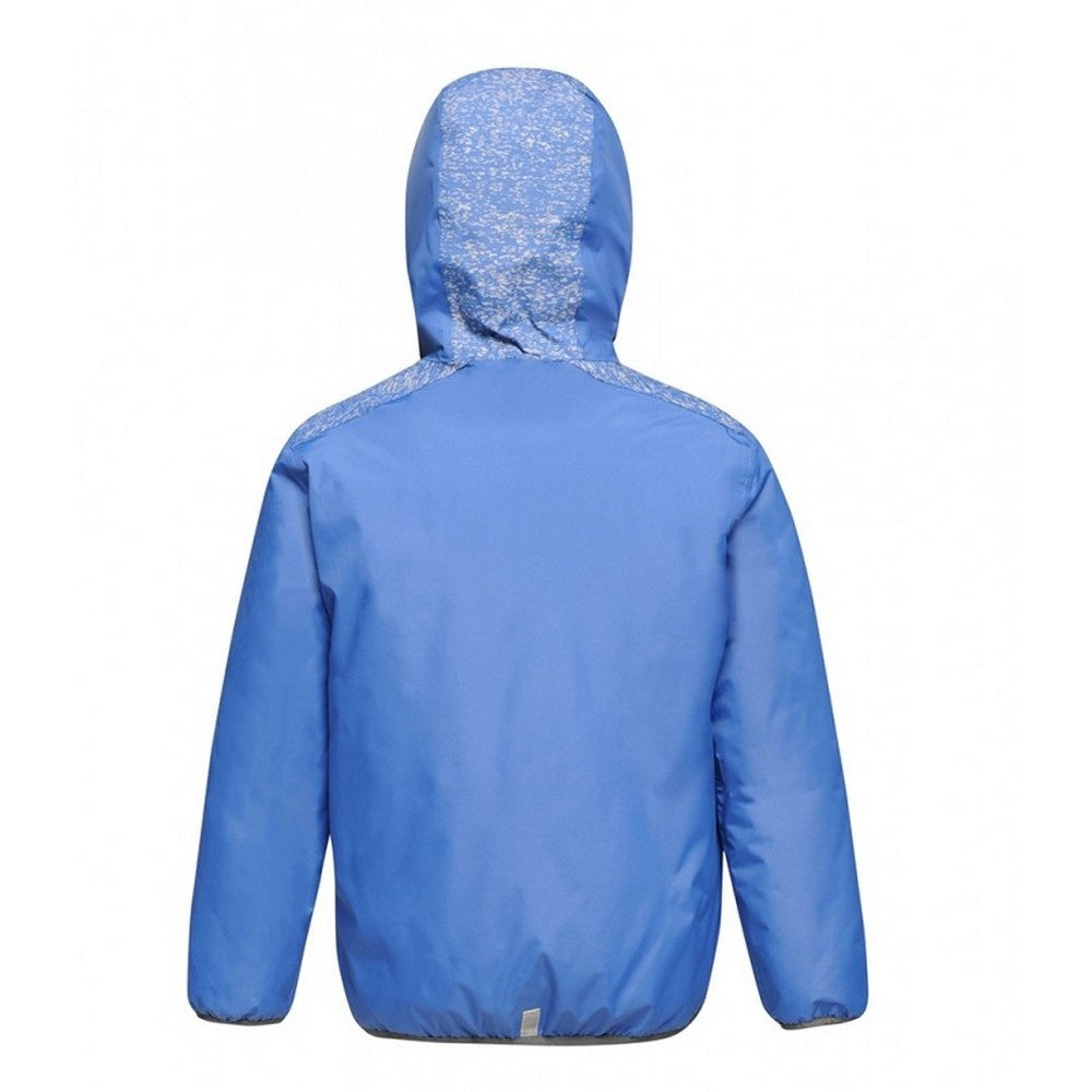 Sky Blue - Back - Regatta Professional Childrens-Kids Reflector Hooded Jacket