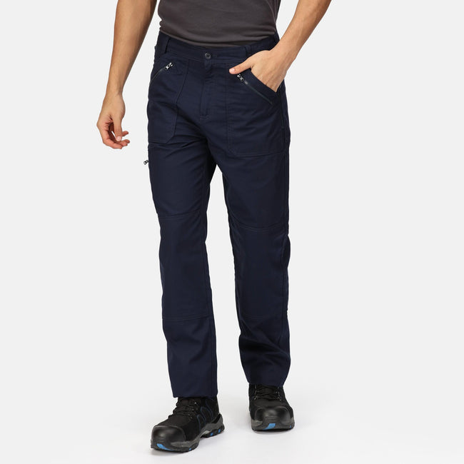 Navy - Back - Regatta Professional Mens Waterproof Trousers