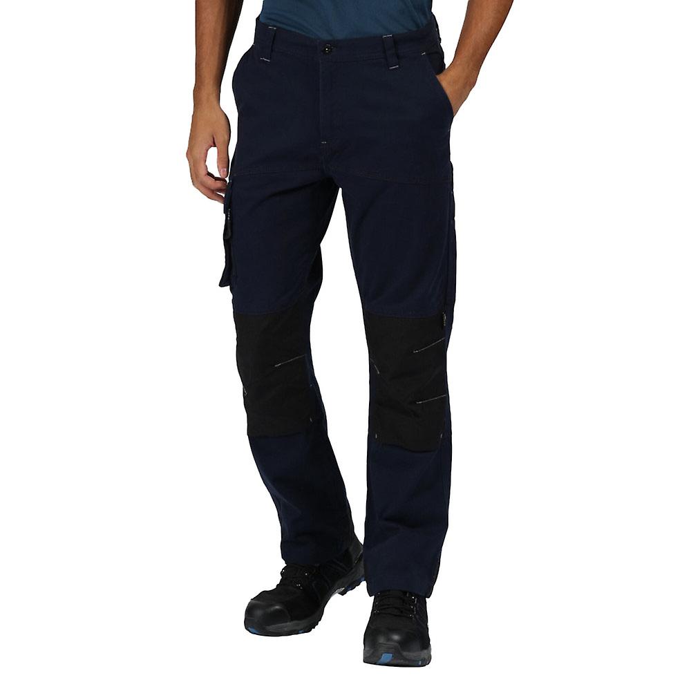 Navy - Front - Regatta Professional Mens Stretch Work Trousers