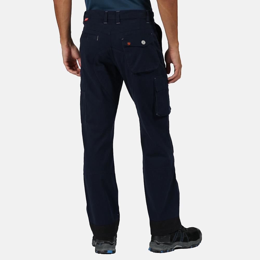 Navy - Back - Regatta Professional Mens Stretch Work Trousers