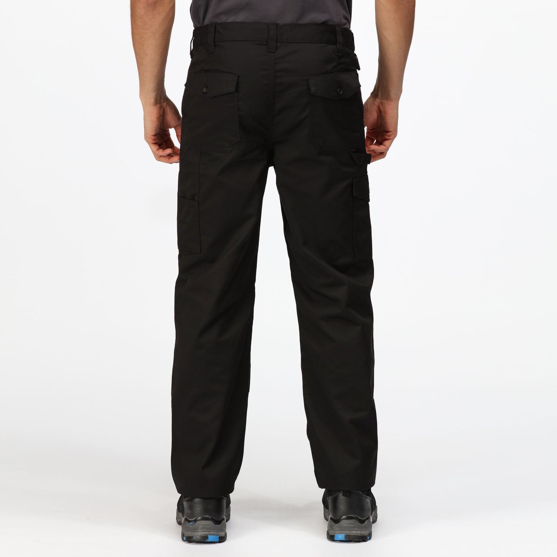 Traffic Black - Pack Shot - Regatta Professional Mens Cargo Waterproof Trousers