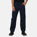Navy - Back - Regatta Mens Pro Action Waterproof Trousers - Long (34in)
