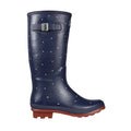 Navy-Burnt Tikka Red - Back - Regatta Womens-Ladies Ly Fairweather II Tall Durable Wellington Boots