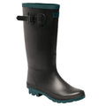 Black-Teal - Side - Regatta Womens-Ladies Ly Fairweather II Tall Durable Wellington Boots