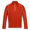 Rusty Orange - Front - Regatta Mens Yonder Quick Dry Moisture Wicking Half Zip Fleece Jacket
