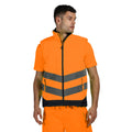 Orange-Navy - Back - Regatta Professional Mens Hi Vis Pro Body Warmer