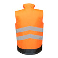 Orange-Navy - Side - Regatta Professional Mens Hi Vis Pro Body Warmer