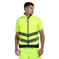 Yellow-Navy - Back - Regatta Professional Mens Hi Vis Pro Body Warmer