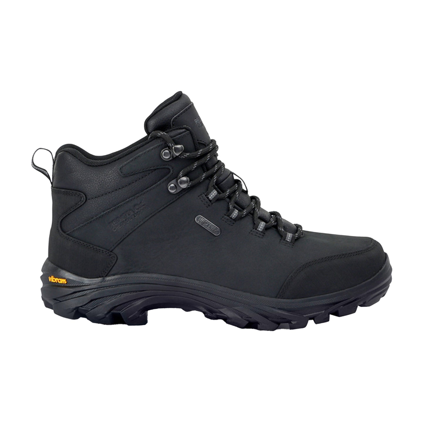 Black - Back - Regatta Great Outdoors Mens Burrell Leather Hiking Boots