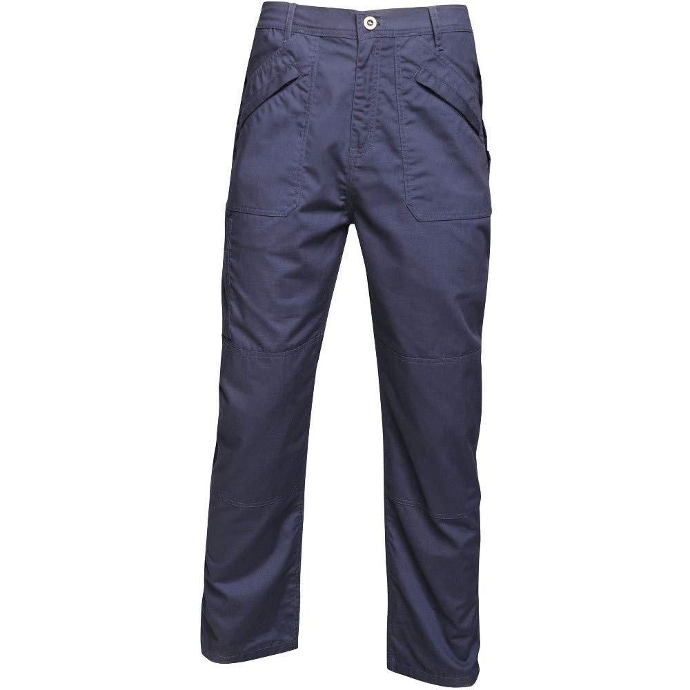 Navy - Front - Regatta Professional Mens Water Repellent Work Trousers