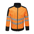 Orange-Navy - Front - Regatta Unisex Hi Vis Pro Reflective Softshell Work Jacket