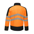 Orange-Navy - Back - Regatta Professional Unisex Adult Hi-Vis Reflective Soft Shell Jacket