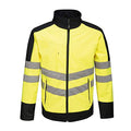 Yellow-Navy - Front - Regatta Unisex Hi Vis Pro Reflective Softshell Work Jacket