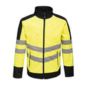 Yellow-Navy - Front - Regatta Professional Unisex Adult Hi-Vis Reflective Soft Shell Jacket
