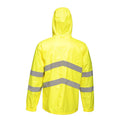 Yellow - Back - Regatta Unisex Hi Vis Pro Packaway Reflective Work Jacket