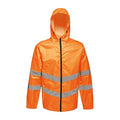 Orange - Front - Regatta Unisex Hi Vis Pro Packaway Reflective Work Jacket