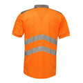 Orange-Grey - Back - Regatta Mens Tactical Hi Vis Polo Shirt