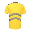 Yellow-Grey - Back - Regatta Mens Tactical Hi Vis Polo Shirt