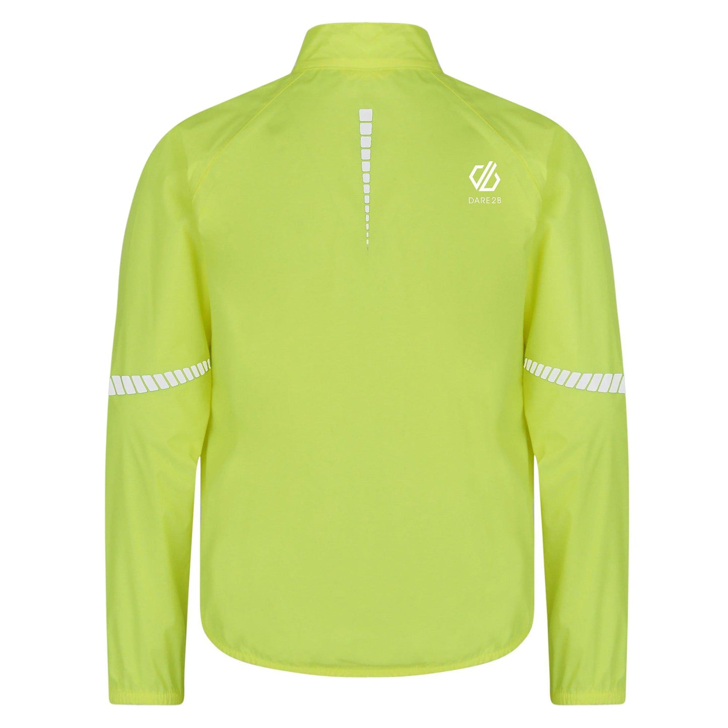 Fluro Yellow - Back - Dare 2B Childrens-Kids Cordial Reflective Cycling Shell Jacket