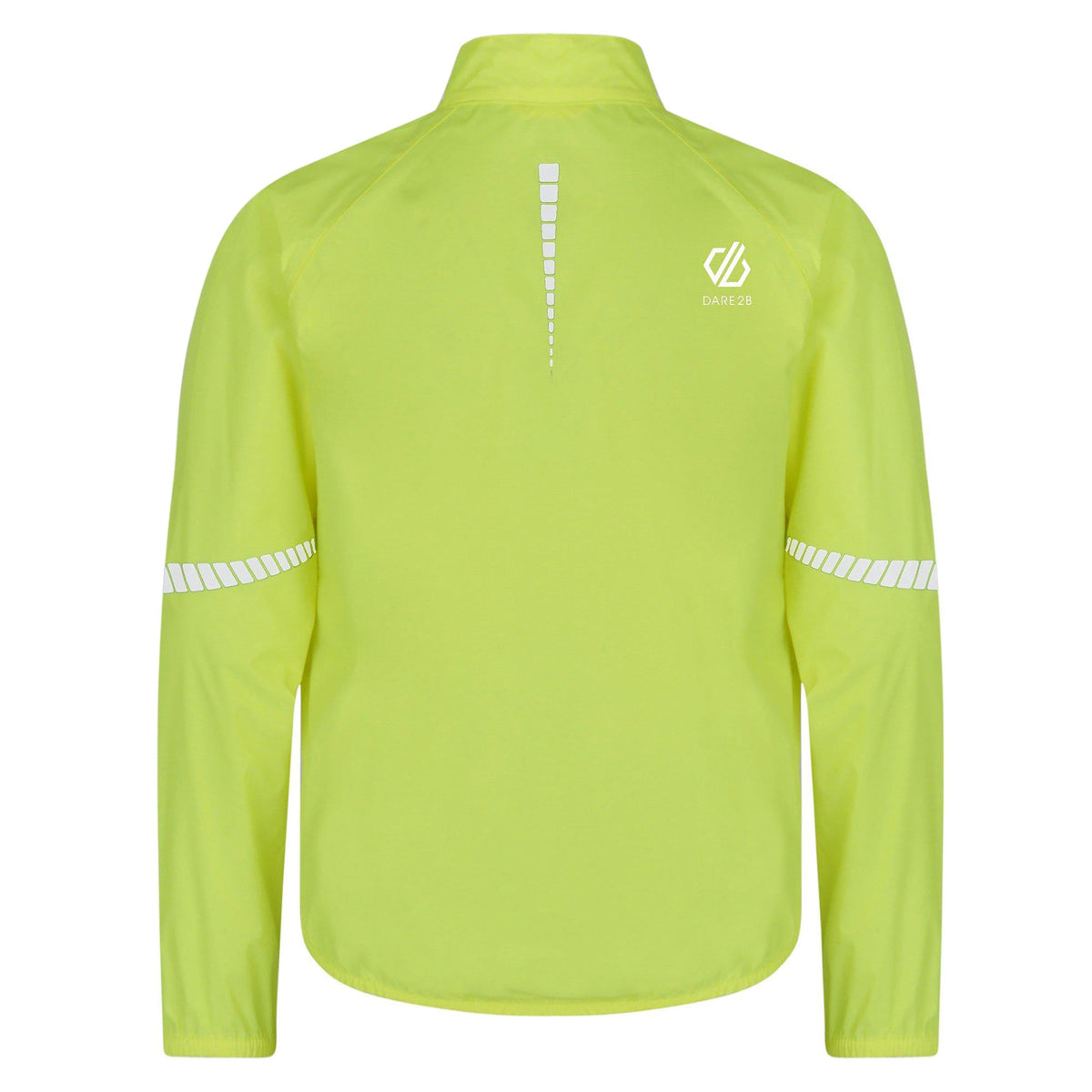 Fluro Yellow - Back - Dare 2B Childrens-Kids Cordial Reflective Cycling Shell Jacket