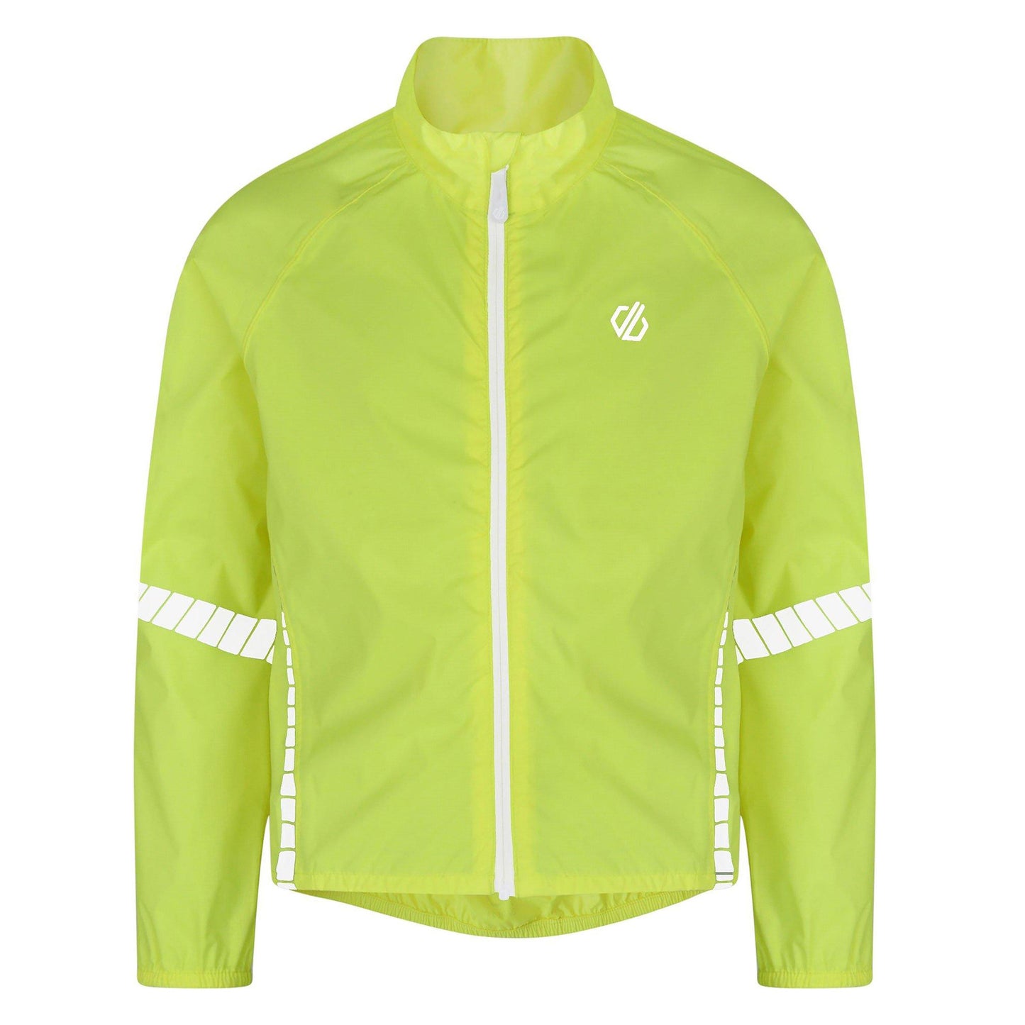 Fluro Yellow - Front - Dare 2B Childrens-Kids Cordial Reflective Cycling Shell Jacket