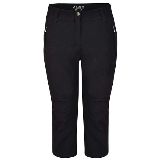 Black - Front - Dare 2B Womens-Ladies Melodic II 3-4 Walking Trousers