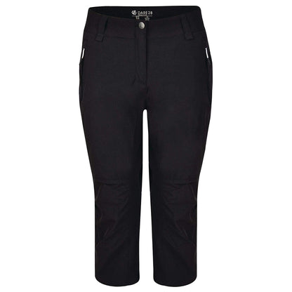 Black - Front - Dare 2B Womens-Ladies Melodic II 3-4 Walking Trousers