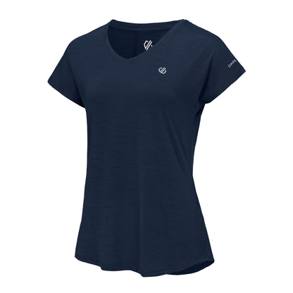 Navy - Side - Dare 2B Womens-Ladies Vigilant Active T-Shirt