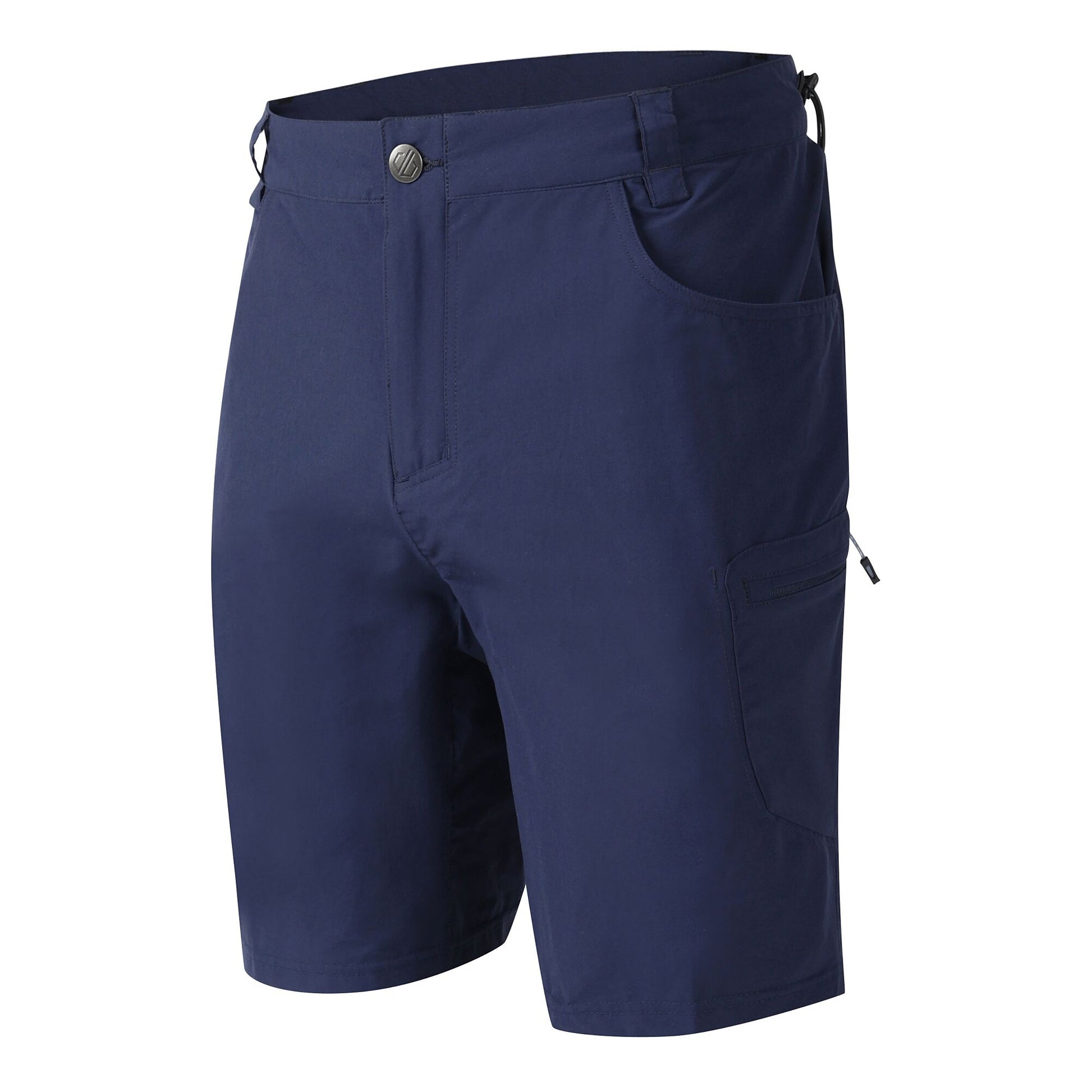 Navy - Side - Dare 2B Mens Tuned In II Multi Pocket Walking Shorts