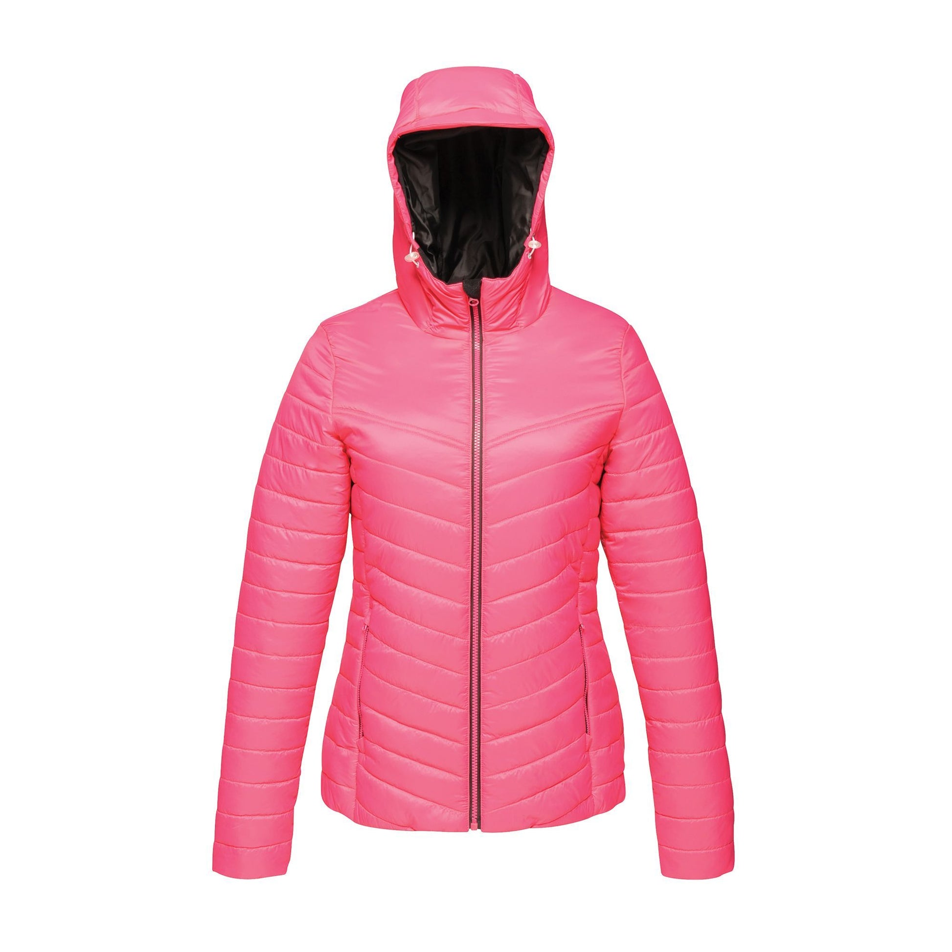 Hot Pink-Black - Front - Regatta Womens-Ladies Acadia II Jacket