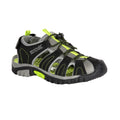 Black-Lime Green - Front - Regatta Childrens-Kids Westshore Sandals