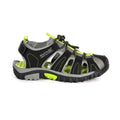 Black-Lime Green - Back - Regatta Childrens-Kids Westshore Sandals