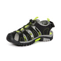 Black-Lime Green - Close up - Regatta Childrens-Kids Westshore Sandals