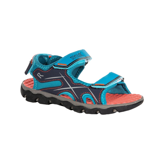 Enamel-Fiery Coral - Front - Regatta Childrens-Kids Kota Drift Sandals