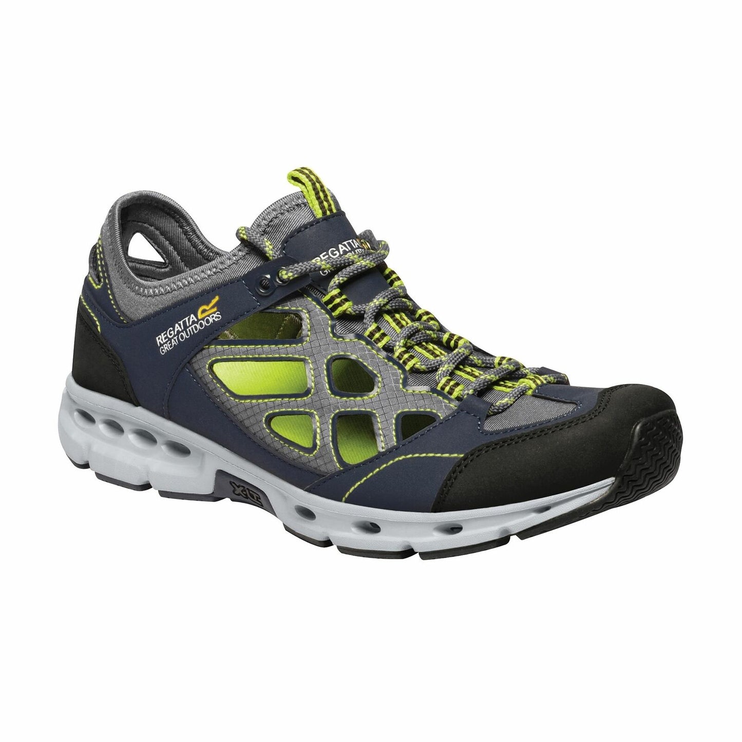 Navy-Lime Punch - Front - Regatta Mens Samaris Crosstrek Sandals