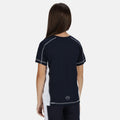 Navy-White - Side - Regatta Professional Childrens-Kids T-Shirt