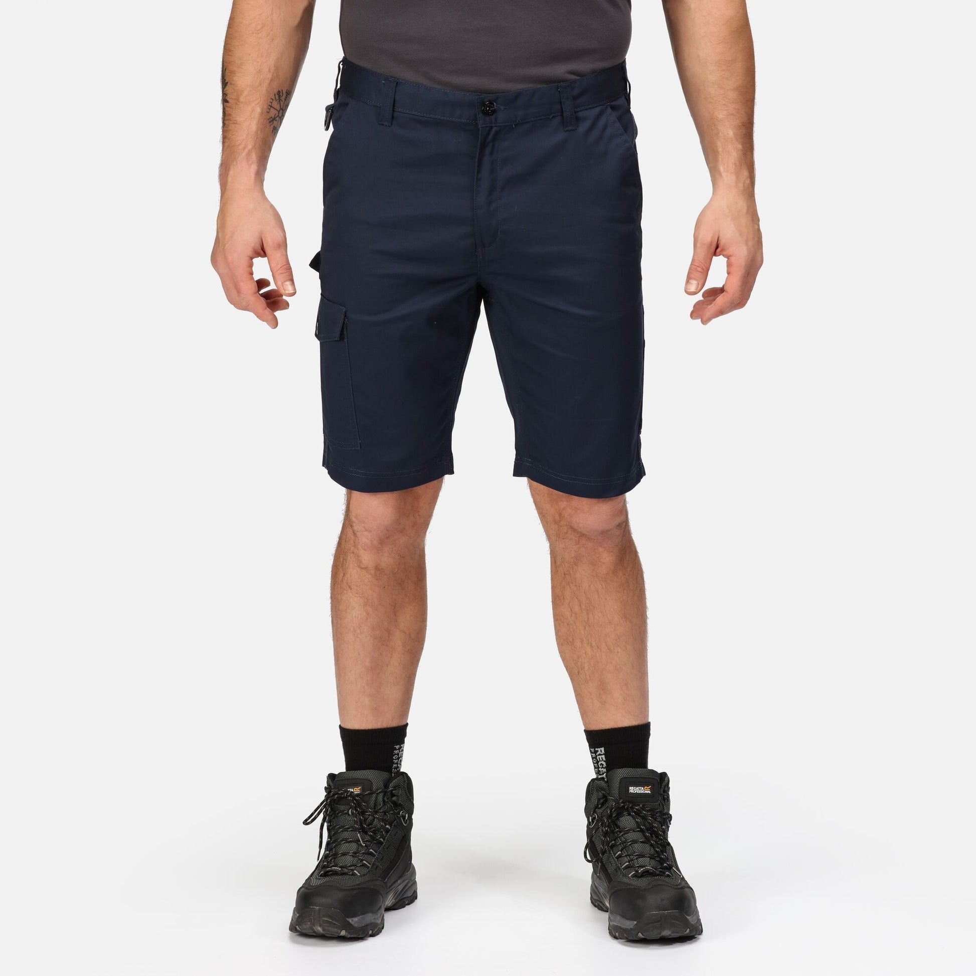 Navy - Back - Regatta Professional Mens Cargo Shorts