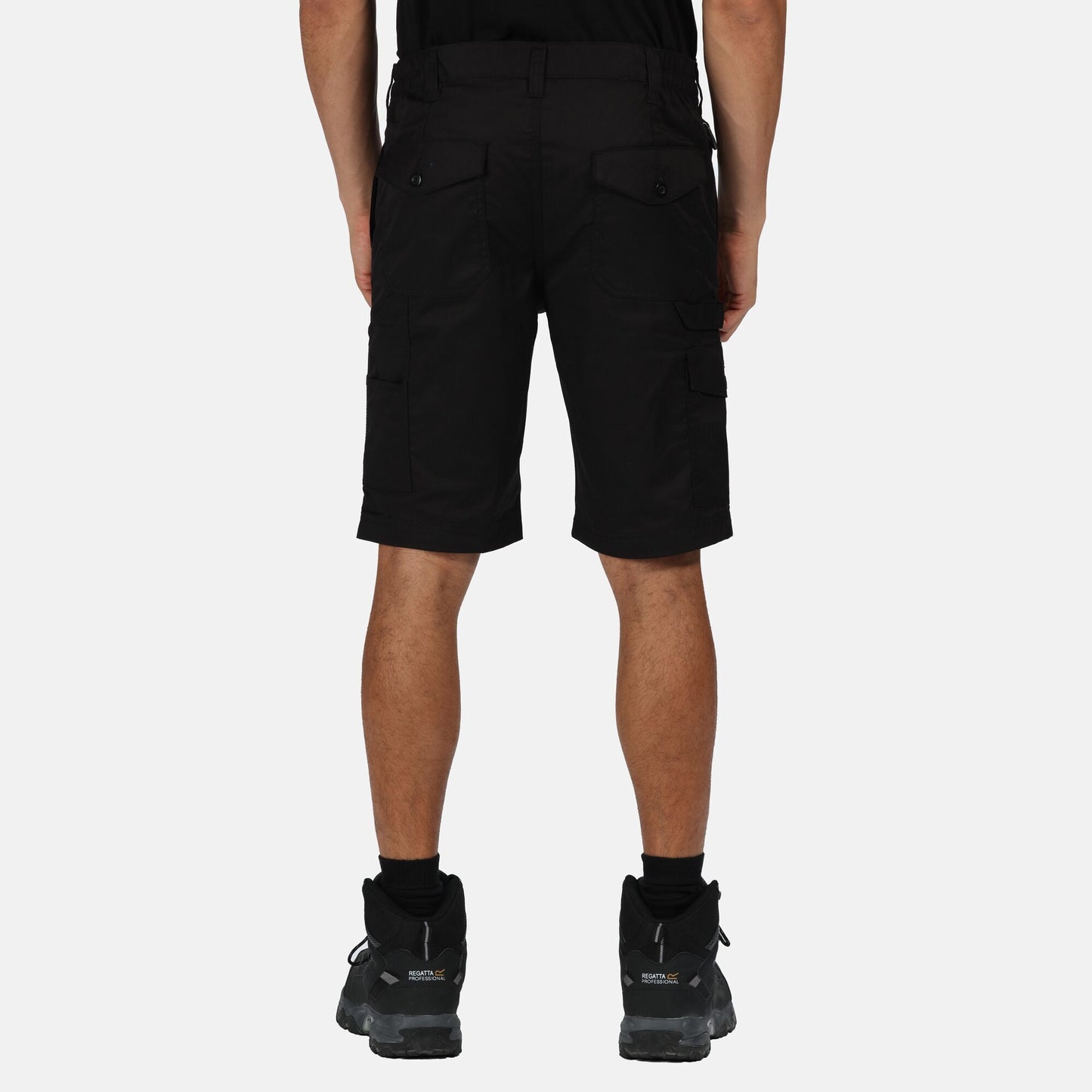 Black - Side - Regatta Professional Mens Cargo Shorts