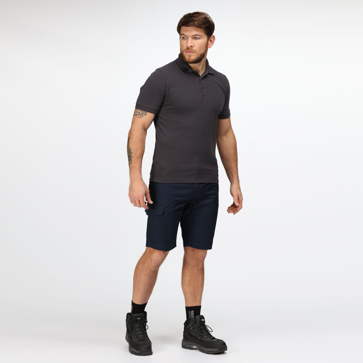Black - Pack Shot - Regatta Professional Mens Cargo Shorts