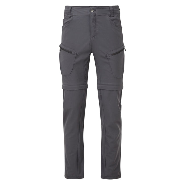 Ebony Grey - Front - Dare 2B Mens Tuned In II Multi Pocket Zip Off Walking Trousers