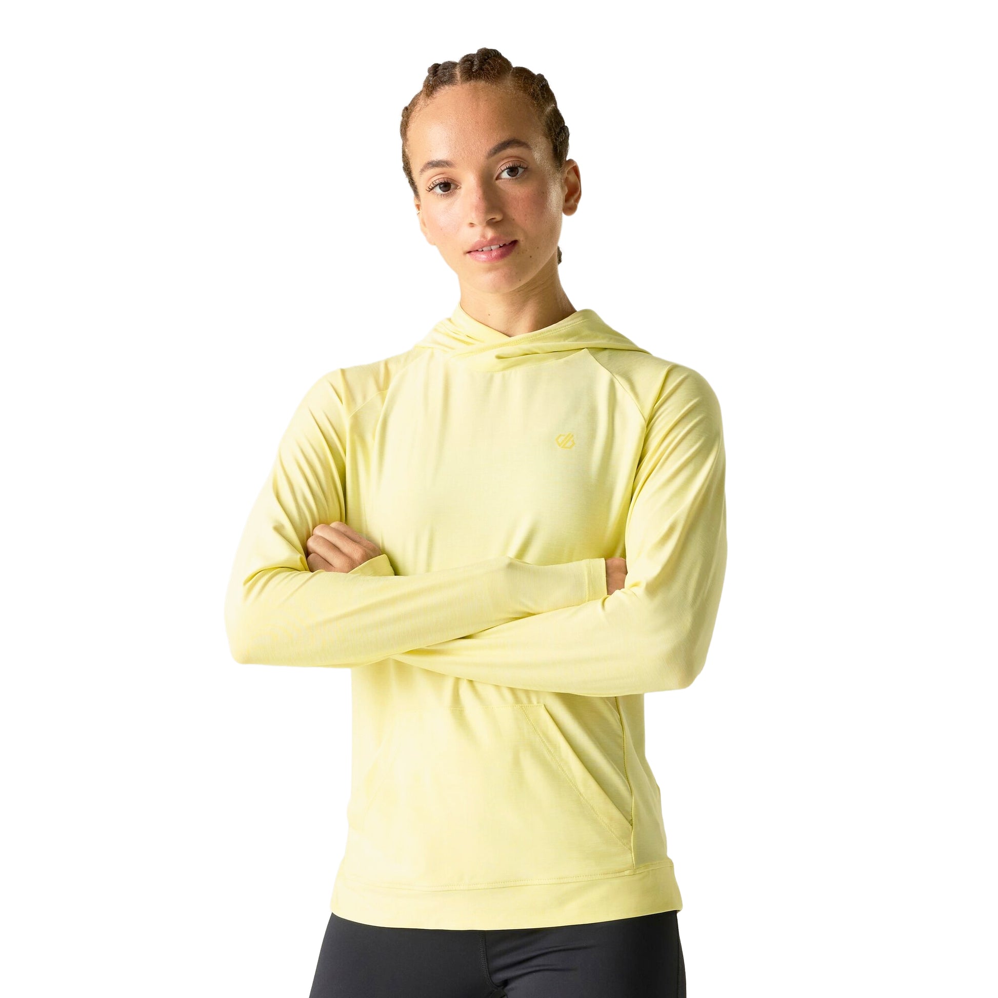 Wax Yellow - Pack Shot - Dare 2B Womens-Ladies The Laura Whitmore Edit Sprint City Lightweight Hoodie