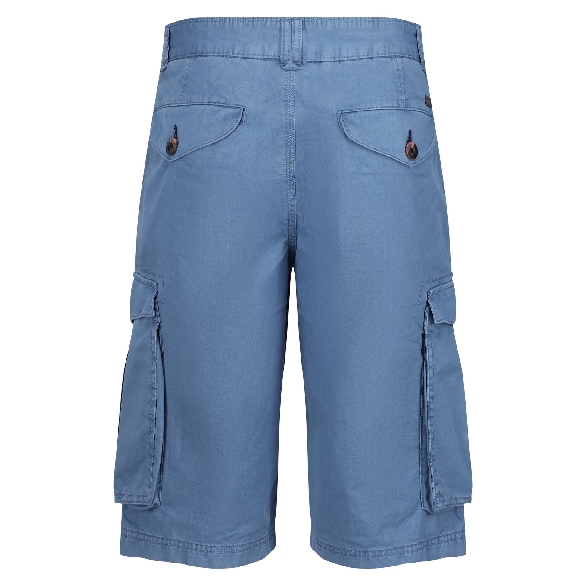 Coronet Blue - Back - Regatta Mens Shorebay Vintage Cargo Shorts