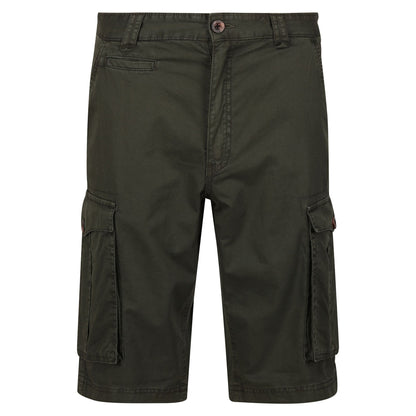 Dark Khaki - Front - Regatta Mens Shorebay Vintage Cargo Shorts