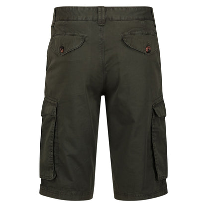 Dark Khaki - Back - Regatta Mens Shorebay Vintage Cargo Shorts
