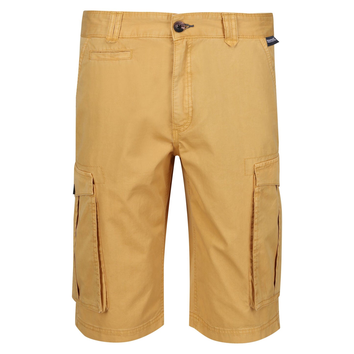 Gold Straw - Front - Regatta Mens Shorebay Vintage Cargo Shorts