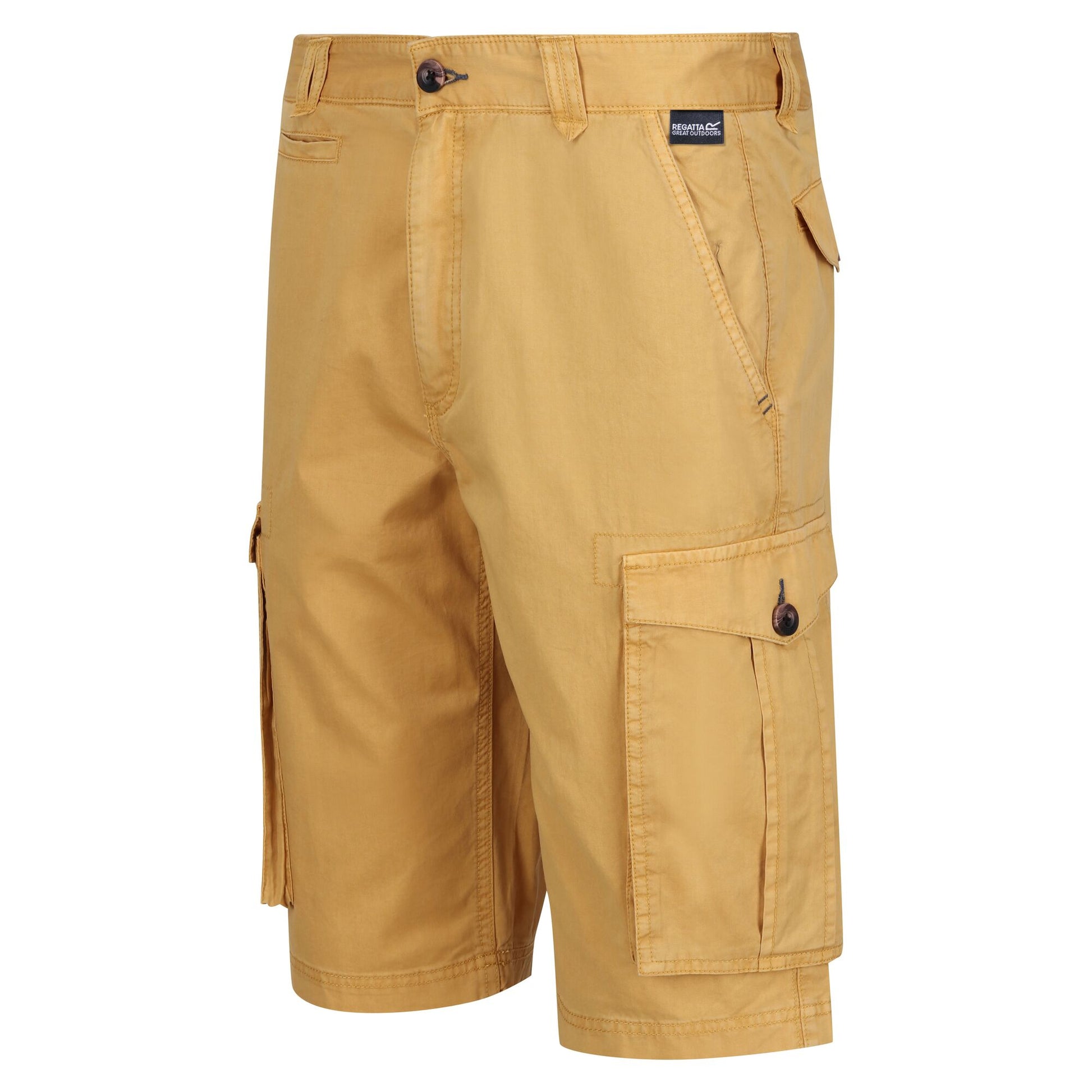 Gold Straw - Side - Regatta Mens Shorebay Vintage Cargo Shorts