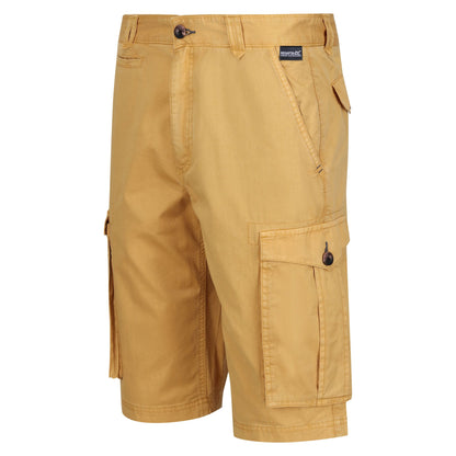 Gold Straw - Side - Regatta Mens Shorebay Vintage Cargo Shorts